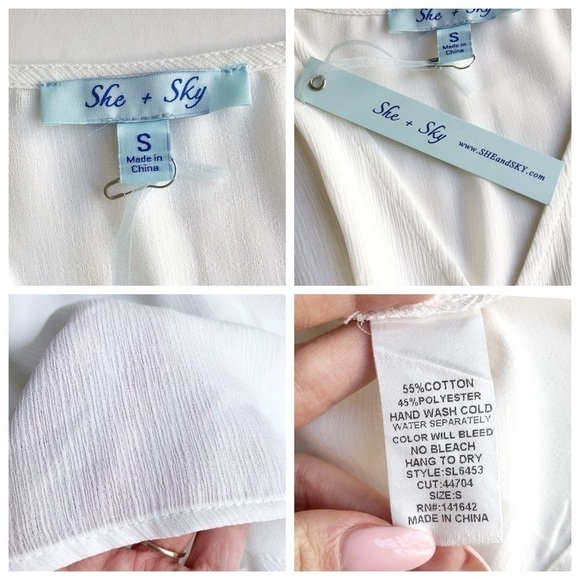She + Sky Ruffle Wrap Top - Picture 9 of 9